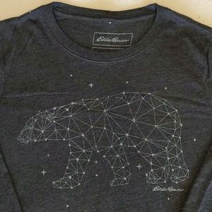 Eddie Bauer long sleeve bear constellation shirt